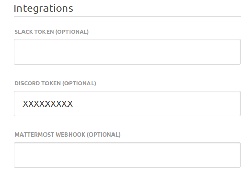 Add discord token to settings